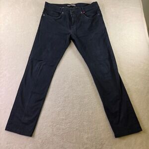 MAC Jeans Mens Dark Navy Blue Straight Leg Denim Pants 34x32 Business Casual